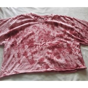 💟Chemistry pink tie dyed crop top💟